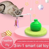 Jouet plateau tournant pour chat amusant, durable, écologique, électronique, interactif, plateau de jeu, design en plastique tendance