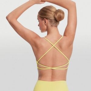 Ensemble de yoga taille haute pour femme, sans couture, jaune clair, tissu ultra doux, tenue de sport 2 pièces, fabricant OEM, grandes tailles, taille haute - Product Image 6