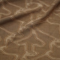 Tissu jacquard tissé en polyester 5220 avec découpes et motifs floraux 3D