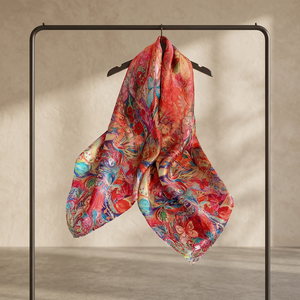 Custom Design Casual Spring Twill Printed 100% Silk Square Scarf <b>Women</b> 68x68cm Multi-Functional Fashion Headscarf Hijab Custom - Product Image 4