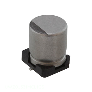 Condensateur de surface SMD 330 µF 20 % 6,3 V, distributeur agréé, CAP ALUM 330UF 20% 6.3V SMD UWZ0J331MCL1GS - Product Image 1