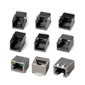 RJ45 Modular Jack Poe PoE + chống sét 2.5g 5g 10g 8Pin 10pin CAT5e CAT6 cat6A PCB Jack nữ Ethernet RJ45 kết nối - Product Image 3
