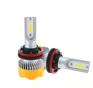 JHS car light accessories K6 led headlight high low beam 40W 4000LM cob chip led headlight bulb H1 H27