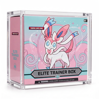 Boîte de protection en acrylique anti-chute avec fermeture magnétique puissante pour TCG Elite Trainer Box