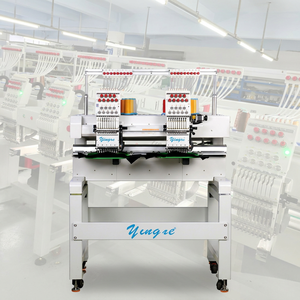 Máquina de Bordar Computarizada de Doble Cabezal, 9 Agujas, 1200 RPM, para Camisetas, Chaquetas, Uniformes, Logotipos Personalizados, Negocios - Product Image 1