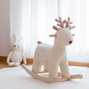 Mecedora <span class=keywords><strong>de</strong></span> madera maciza Little Tree Bud Rocking Horse <span class=keywords><strong>Silla</strong></span> mecedora <span class=keywords><strong>de</strong></span> madera para niños Kindergarten Pequeño paseo en juguete para regalo <span class=keywords><strong>de</strong></span> cumpleaños del bebé - Product Image 2