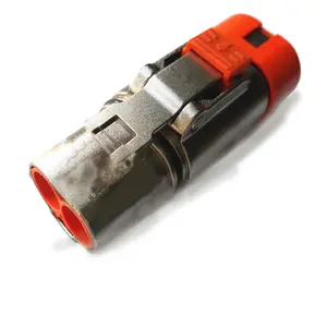 Konektor tahan air colokan logam 3.6mm 2 inti konektor 2 pin terminal rumah konektor elektris-kabel tekan posisi kunci