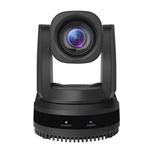 Rocware 1080P60 SDIptzカメラ自動追跡4K12X光学ズームPTZカメラ (NDI USBAVソリューションエンドポイントレクチャービデオカメラ付き)