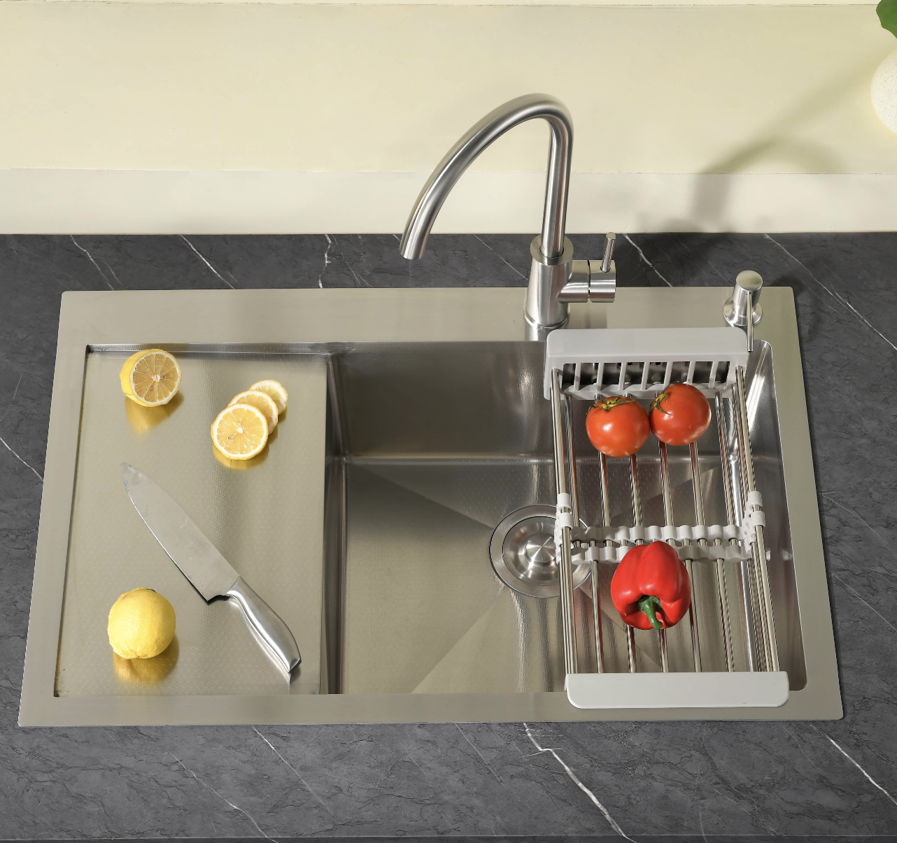 Kitchen Smart Ultrasonic Nano Stainless Steel Sink with Faucet Multifunctional Dishwasher for Fruit and Vegetable