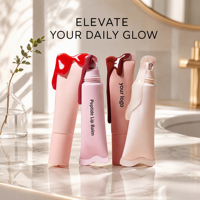 Baume à lèvres repulpant aux peptides sous marque privée, traitement hydratant pour les lèvres, logo personnalisé, vente en gros, sérum brillant pour les lèvres, cosmétiques OEM ODM