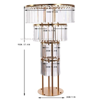 Décoration de mariage moderne de haute qualité avec grand support métallique, décoration suspendue en acrylique pour allée et scène en forme de T