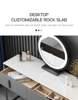 NOVA Moderne Nordique Appartement Chambre Maquillage Dressing Meubles MDF Commode Conception Simple Table De Vanité Avec Miroir