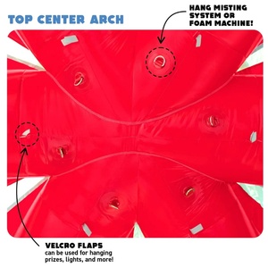 Tenda gonfiabile in PVC resistente alle intemperie con Design a strisce rosse e bianche con configurazione rapida per eventi e manopole accattivanti per uso di emergenza - Product Image 3