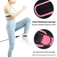 Attelle de cheville de fitness avec sangle de maintien à boucle – Sangle de protection réglable en fibres de polyester pour adulte