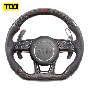Volante de Fibra de Carbono Real TDD Compatible con Audi A3 S3 A4 S4 A5 S5 A6 S6 A7 S7 A8 Q3 Q5 Q7 - Product Image 1