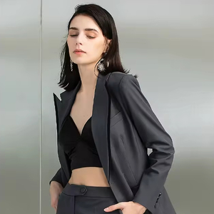 Abito classico professionale da <span class=keywords><strong>donna</strong></span> grigio secco semplice moda avanzata estate traspirante - Product Image 4