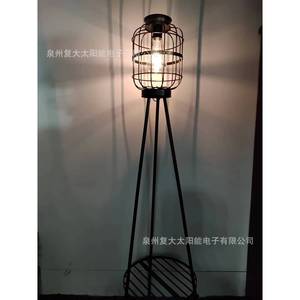 Lámpara de Pie LED con Sensor de Luz para Jardín, con Energía Solar, en Forma de Jaula de Hierro, Bombilla A19, Garantía de 2 Años - Product Image 3