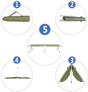 Silla Plegable Popular para Playa, Tela Oxford, Cama de Camping Plegable - Product Image 4