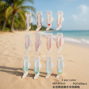 Tobillera de Cuentas de Cerámica Coloridas con Forma de Caracol, 2 por Color, Joyería de Moda para Mujer - Product Image 3