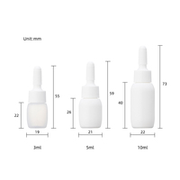 3ml 5ml 10ml 15ml Mini flacon compte-gouttes de sérum capillaire en plastique blanc avec couvercle de buse