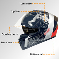 Productos de Alta Calidad Cascos de Motocicleta Unisex de PP para Ciclismo Casco Integral Antigolpes para Adultos Fabricante de Motocicletas Personalizadas