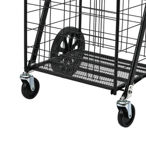 निर्माता रोलिंग तह संभाल फिसलने के साथ ट्राली शॉपिंग कार्ट शॉपिंग ट्रॉली टोकरी - Product Image 3