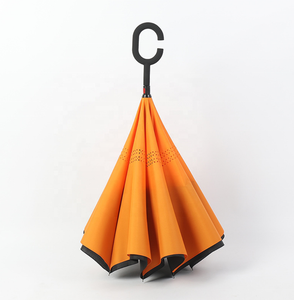 ร่มพับสองชั้นกันลม UV,ร่มกันฝนสำหรับกันฝนใช้กลางแจ้งมีด้ามจับรูปตัว C - Product Image 6