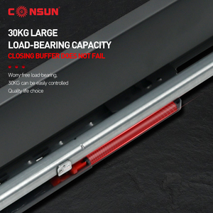 Consun Hardware Kitchen Cabinet Slim Riding <strong>Drawers</strong> Sliding <strong>Box</strong> <strong>Rail</strong> <strong>Slides</strong> Telescopic Channel Soft Close <strong>Slides</strong> <strong>Drawer</strong> <strong>Box</strong> - Product Image 3