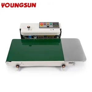YOUNGSUN Automatic FR-770 400mm Conveyor Widen Stamp Printing Continuous Band Heat Packaging Sealing Machine