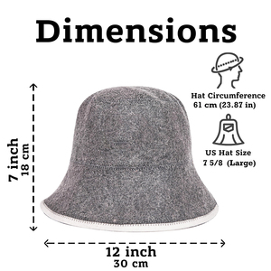 Biểu Tượng Tùy Chỉnh Hot Người Bán Xô Loại Thiết Kế Mới Len Tắm Hơi <span class=keywords><strong>Hat</strong></span> Thân Thiện Với Môi Và Tái Sử Dụng Cảm Thấy Xô Mũ Vòng Cap Cho Spa Tắm - Product Image 2