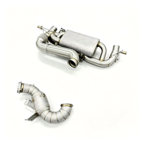 Système d'échappement en acier inoxydable 304 poli miroir haute performance, downpipe et cat-back à haut débit 200 cellules avec bouclier thermique pour Lotus Emira 2.0T