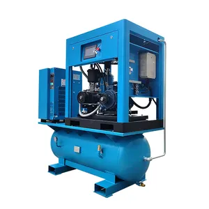 Hot Selling High Efficiency 7.5KW Screw Air Compressor with Mounted On Tank and Dryer for Sand Blasting Paint Spraying Grinding