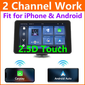Layar Carplay nirkabel portabel 7 inci 2.5D untuk mobil CP705 pemutar Multimedia DVD Video Pantalla untuk Apple IPhone/ <span class=keywords><strong>Samsung</strong></span> Galaxy - Product Image 3