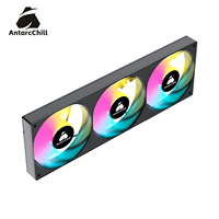 Ventilateur de refroidissement AntarcChill 360 mm à haut débit d'air, triple ventilateur PWM 120 mm à haut régime et faible bruit pour radiateur PC, personnalisable OEM
