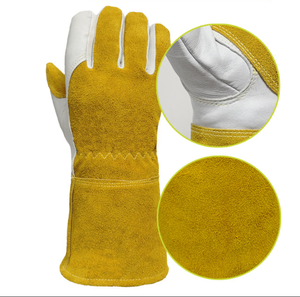 Găng tay hàn hồ quang Argon bằng da cừu Bảo hộ lao động Găng tay làm việc bằng da chịu nhiệt độ cao Chống đâm thủng - Product Image 3