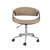 Chaise de bureau à domicile à vente chaude chaise de bureau en bois à dossier bas en forme de U avec rotation à hauteur réglable à 360