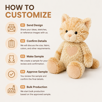 Jouets en peluche chat orange sur mesure, doux, anti-stress, en polyester, tissu super doux, impression de logo personnalisée, emballage cadeau
