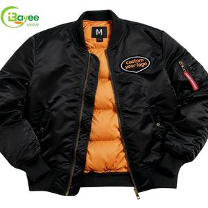 Chaqueta Bomber de Piloto de Alta Calidad OEM 100% Algodón para Hombre, Chaqueta Universitaria de Invierno Gruesa con Forro Acolchado y Bordado para Hombre - Product Image 2