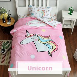 Ensemble trois pièces en coton tricoté pour enfants, couverture de sieste, housse de couette, imprimé animal, literie pour bébé, anti-bactérien - Product Image 1