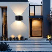 Lámpara de Pared Solar IP65 Impermeable con 3 Paneles Solares, Decoración para Exteriores, Jardín, Patio, Lámpara de Pared Exterior, Iluminación para Cercas