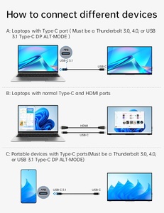 Nuevo Monitor Portátil de 15.6 Pulgadas 16:9 con Pantalla Táctil FHD IPS, Cristal Templado, Soporte, Altavoz, <span class=keywords><strong>USB</strong></span>-<span class=keywords><strong>C</strong></span>, 1 Año de Garantía - Product Image 6