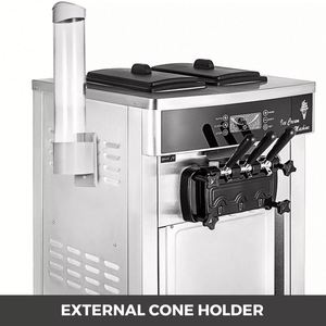 Almacén DE LA UE a pérdida 1,6 galones * 2 Máquina comercial de helados Máquina de helados de servicio suave - Product Image 5