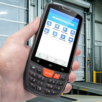 Terminal PDA robuste Android 12/15, ordinateur de données portable industriel sans fil 4G avec scanner de codes-barres 1D 2D QR et clavier