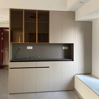 Meuble de rangement de salle à manger au design moderne et luxueux, console en bois personnalisée pour le rangement