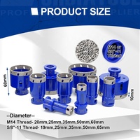 Diamante soldado al vacío, sierra perforadora Dekton, broca de núcleo de diamante de mármol cerámico, herramientas de perforación de granito, múltiples orificios para baldosas de porcelana
