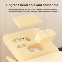 Table de massage haut de gamme en bois massif pour spas, avec ouverture frontale pour la médecine traditionnelle chinoise Tuina