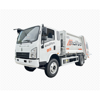 Bon prix Shacman camions à ordures Six roues 7 tonnes compacteur camion à ordures prix élimination des déchets tricycle camion à ordures