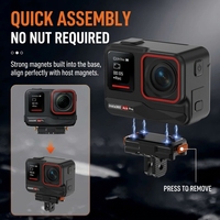 Base métallique magnétique à dégagement rapide KUPEM pour caméra Insta360 Ace Pro Ace Pro2 X5 – Accessoire de caméra en gros OEM ODM
