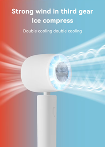 พัดลมพกพาแบบชาร์จไฟได้ 3000mAh ชาร์จผ่าน USB ใช้กลางแจ้งได้ ความเร็วสูง ขนาดเล็ก พกพาสะดวก ใช้ในรถยนต์และโรงแรมได้ - Product Image 5