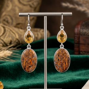Wholesale Certified 925 Sterling Silver Natural Stone Faceted Citrine <b>Drop</b> Dangle Gemstone Earrings Unisex Gift Birthday - Product Image 6